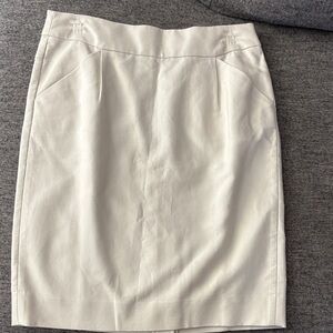 J. Crew Elegant White Pencil Skirt